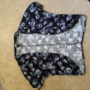 Short sleeved floral cardigan